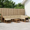 Ensemble de canapés d'extérieur 9 pcs Naturel et Beige 625862625862