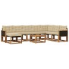 Ensemble de canapés d'extérieur 9 pcs Naturel et Beige 625862625862