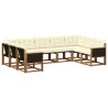 Ensemble de canapés d'extérieur 9 pcs Naturel et Crème 625866625866