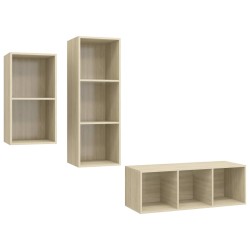 Ensemble de meubles TV 3 pcs Chêne sonoma Bois d'ingénierie 625867625867