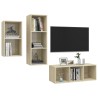 Ensemble de meubles TV 3 pcs Chêne sonoma Bois d'ingénierie 625867625867