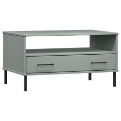 Table basse avec pieds en métal Gris 85x50x45 cm Bois OSLO 625868625868