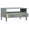 Table basse avec pieds en métal Gris 85x50x45 cm Bois OSLO 625868625868