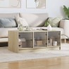 Table basse avec portes en verre chêne sonoma 102x50x42 cm 625869625869