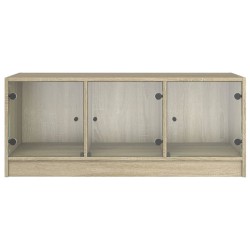 Table basse avec portes en verre chêne sonoma 102x50x42 cm 625869625869