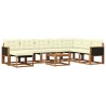 Ensemble de canapés d'extérieur 9 pcs Naturel et Crème 625872625872
