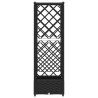 Lit Élevé avec Treillis et Toit Noir 122,5 x 40 x 121 cm PP 625873625873