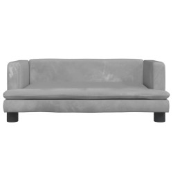 Lit pour chien gris clair 80x45x30 cm velours 625875625875