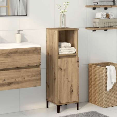 Armoire de salle de bain chêne artisanal 30x30x100 cm 625876625876