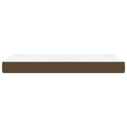 Matelas de lit à ressorts ensachés fermeté moyenne Marron foncé 90x190x20 cm 625877625877