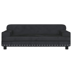 Lit pour chien noir 90x53x30 cm velours 625880625880