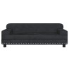 Lit pour chien noir 90x53x30 cm velours 625880625880