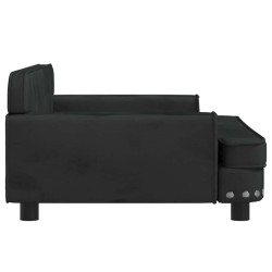 Lit pour chien noir 90x53x30 cm velours 625880625880