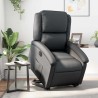 Fauteuil inclinable électrique noir cuir véritable 625882625882