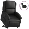 Fauteuil inclinable électrique noir cuir véritable 625882625882