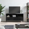 Meuble TV noir 102x36x50 cm bois d'ingénierie 625883625883