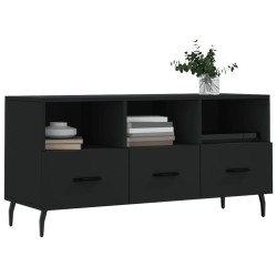 Meuble TV noir 102x36x50 cm bois d'ingénierie 625883625883