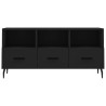 Meuble TV noir 102x36x50 cm bois d'ingénierie 625883625883