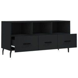 Meuble TV noir 102x36x50 cm bois d'ingénierie 625883625883