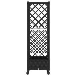 Lit Élevé avec Treillis et Toit Noir 122,5 x 40 x 127 cm PP 625885625885