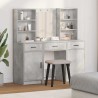 Ensemble de table de maquillage avec LED 3 pcs Gris béton 625886625886