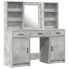 Ensemble de table de maquillage avec LED 3 pcs Gris béton 625886625886