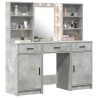 Ensemble de table de maquillage avec LED 3 pcs Gris béton 625886625886