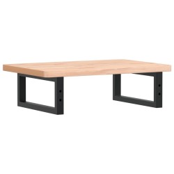 Étagère de vasque murale acier et bois massif de hêtre 625888625888