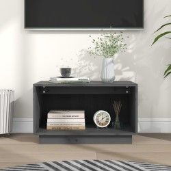 Meuble TV Gris 60x35x35 cm Bois de pin massif 625889625889