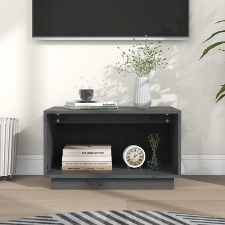 Meuble TV Gris 60x35x35 cm Bois de pin massif 625889625889