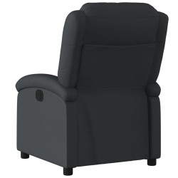 Fauteuil inclinable noir cuir véritable 625891625891