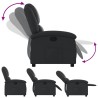 Fauteuil inclinable noir cuir véritable 625891625891
