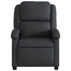 Fauteuil inclinable noir cuir véritable 625891625891