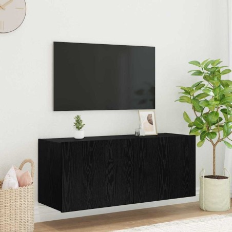Meuble TV mural Chêne noir 100 x 35 x 41 cm Bois d'ingénierie 625892625892