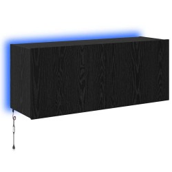 Meuble TV mural Chêne noir 100 x 35 x 41 cm Bois d'ingénierie 625892625892