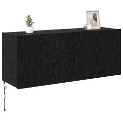 Meuble TV mural Chêne noir 100 x 35 x 41 cm Bois d'ingénierie 625892625892