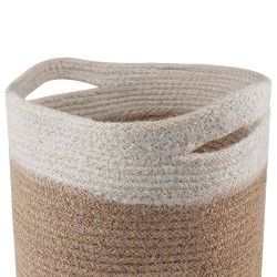 Ensemble de Pots à Plantes 2 pcs Naturel et Blanc Ø 21 x 21 cm 625895625895