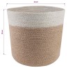 Ensemble de Pots à Plantes 2 pcs Naturel et Blanc Ø 21 x 21 cm 625895625895