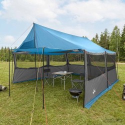 Tente familiale Bleu 450 x 400 x 265 cm Polyester et Acier 625896625896