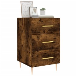 Table de chevet chêne fumé 40x40x66 cm bois d'ingénierie 625898625898