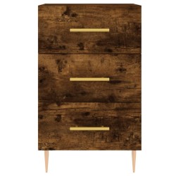 Table de chevet chêne fumé 40x40x66 cm bois d'ingénierie 625898625898