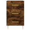 Table de chevet chêne fumé 40x40x66 cm bois d'ingénierie 625898625898