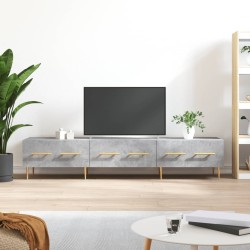Meuble TV gris béton 150x36x30 cm bois d'ingénierie 625899625899