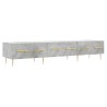 Meuble TV gris béton 150x36x30 cm bois d'ingénierie 625899625899