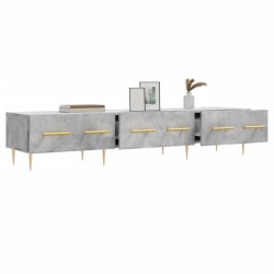 Meuble TV gris béton 150x36x30 cm bois d'ingénierie 625899625899