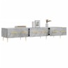 Meuble TV gris béton 150x36x30 cm bois d'ingénierie 625899625899