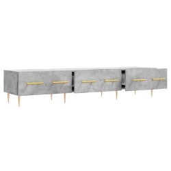 Meuble TV gris béton 150x36x30 cm bois d'ingénierie 625899625899