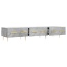 Meuble TV gris béton 150x36x30 cm bois d'ingénierie 625899625899