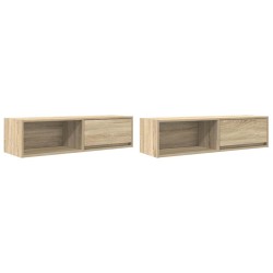 Meubles TV 2 pcs chêne sonoma 100x31x25,5 cm bois d'ingénierie 625900625900