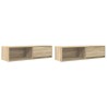 Meubles TV 2 pcs chêne sonoma 100x31x25,5 cm bois d'ingénierie 625900625900